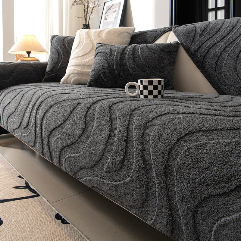 Wave Plush Sofa Cover