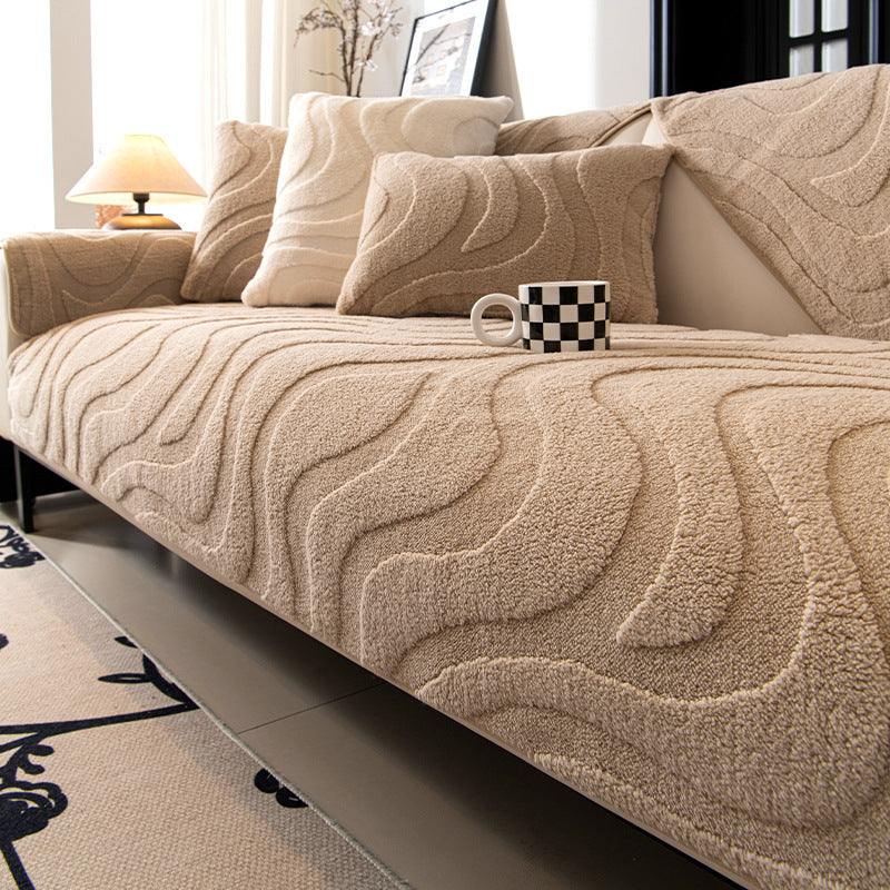 Wave Plush Sofa Cover