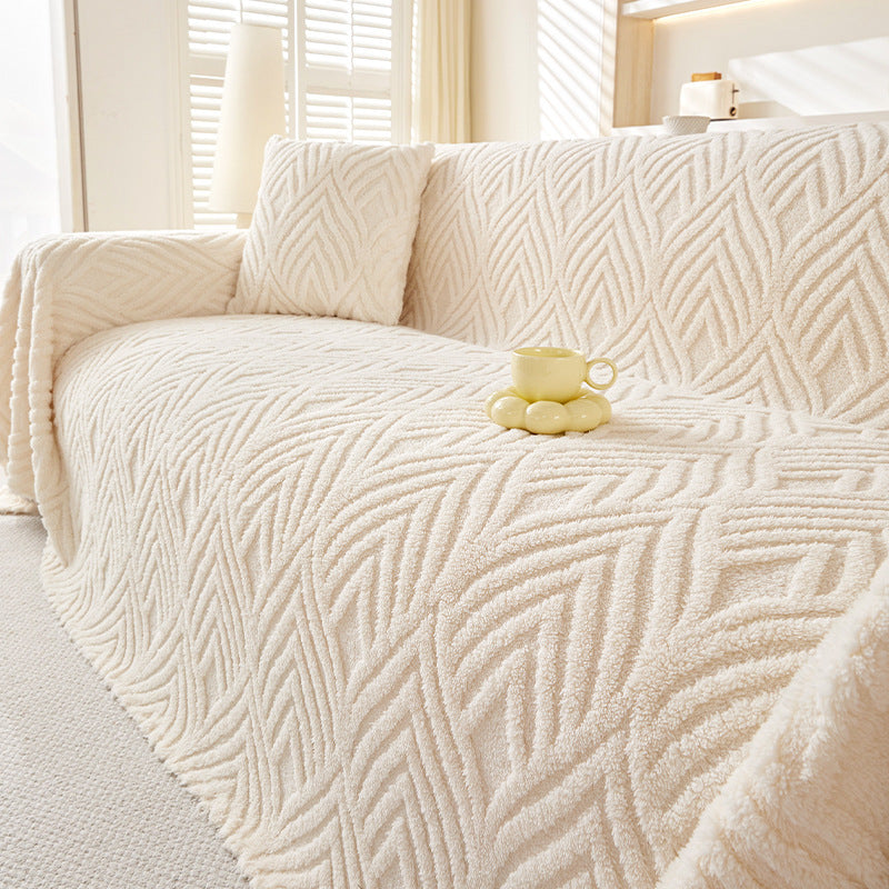 Milky Herringbone Sofa Cover