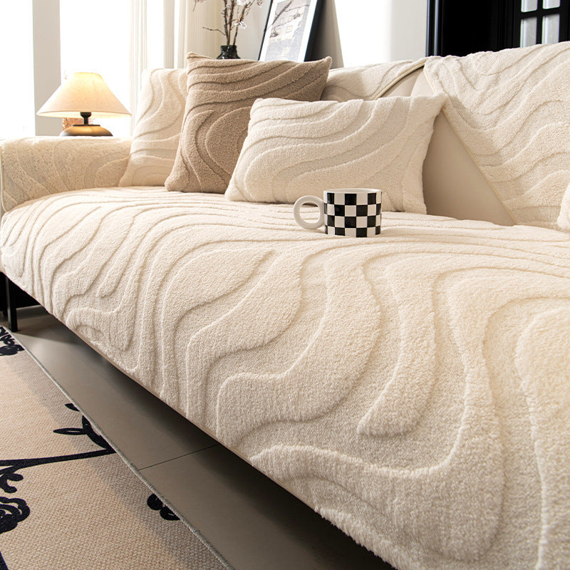 Wave Plush Sofa Cover