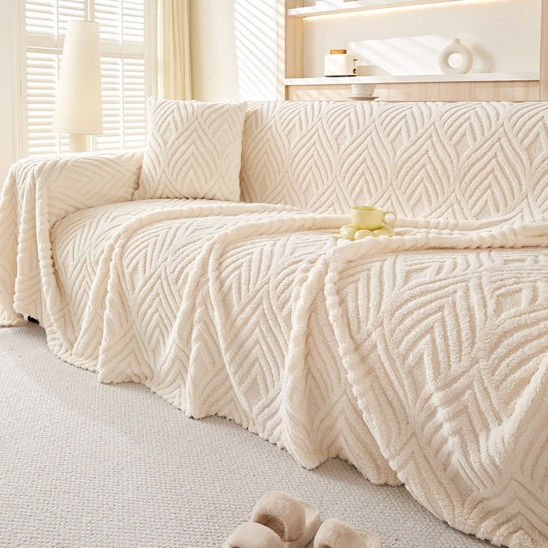 Milky Herringbone Sofa Cover