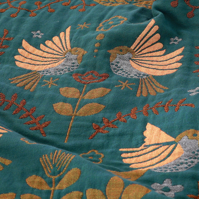 Scandinavian Bird Throw Blanket