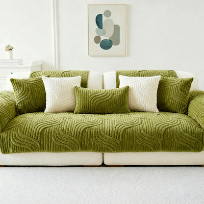 Foxtail Plush Sofa Cover