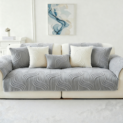Foxtail Plush Sofa Cover