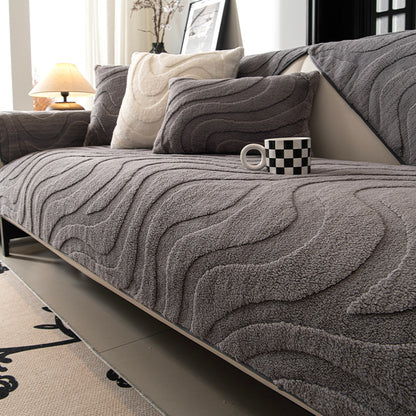 Wave Plush Sofa Cover