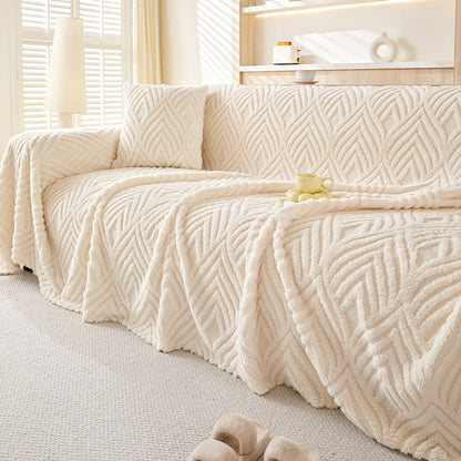 Milky Herringbone Sofa Cover