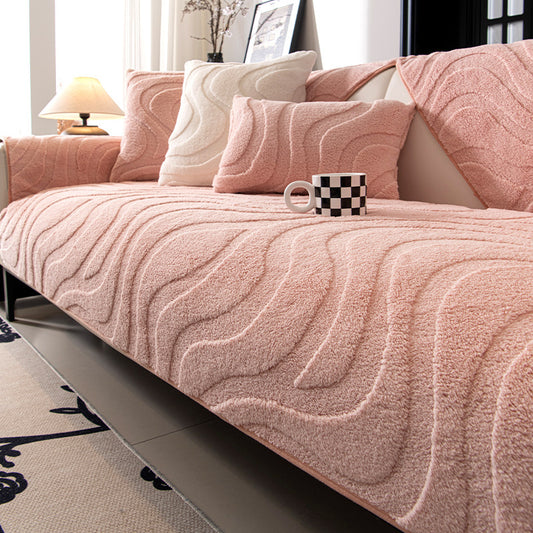 Wave Plush Sofa Cover